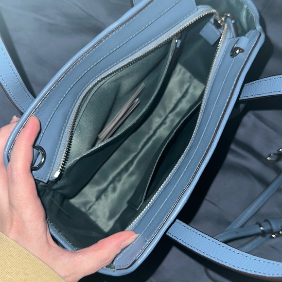 Coach Teal Taylor Eyelet Leather Carryall - Picture 11 of 16